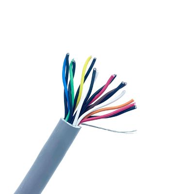 UL2468 Kalaylı Bakır Çok Telli Endüstriyel Esnek Kablo, SR-PVC Yalıtımlı PVC Kılıflı 15C×24AWG+ADB