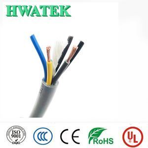 UL21307 Kalaylı Bakır Çok Telli Endüstriyel Esnek Kablo, PVC Yalıtımlı FRPE Kılıflı 7C×24AWG+W
