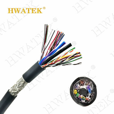 UL20276 Kalaylı Bakır Örgülü 6C×28AWG+ 1P x 28AWG örgülü 80℃ 30V PP izolasyon PVC kılıflı Kablo